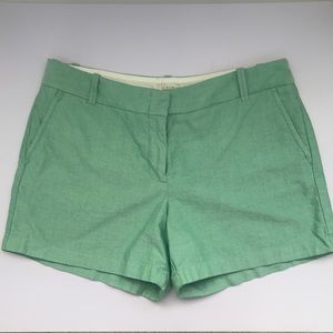 J.Crew 5” Oxford cotton mint green shorts